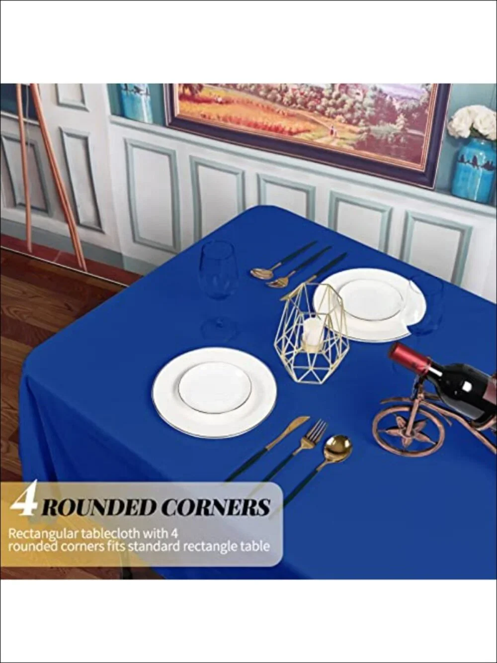 8 Pack Polyester Tablecloths 60x102 Inch for 6Ft Tables Wrinkle Resistant
